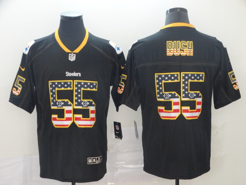 Nike Steelers 55 Devin Bush Black USA Flash Fashion Limited Jersey,We sell and wholesale Nike Steelers 55 Devin Bush Black USA Flash Fashion Limited Jersey on line form chian!